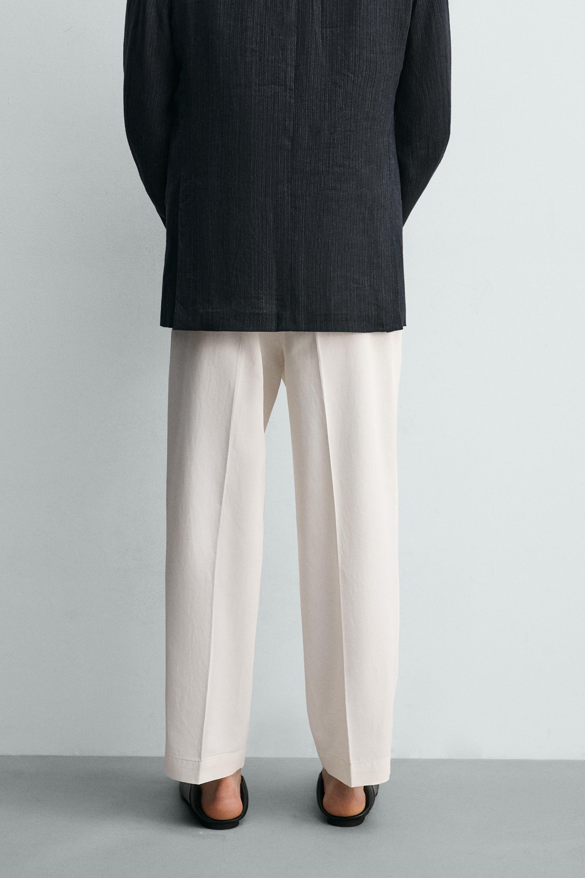 PANTALON REGULAR FIT VISCOSE - COTON